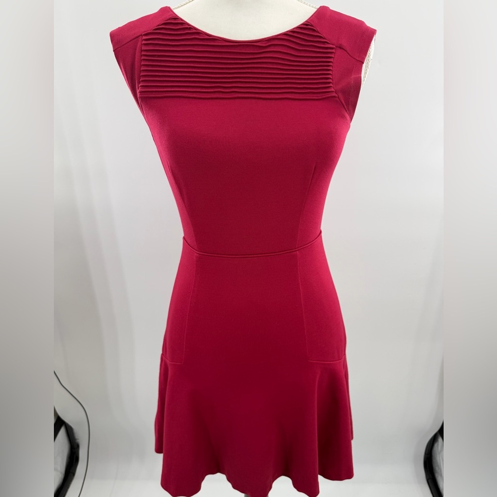 Banana Republic Womens Dress. 00P A Line Cap Short Sleeve Stretch Rayon Nylon